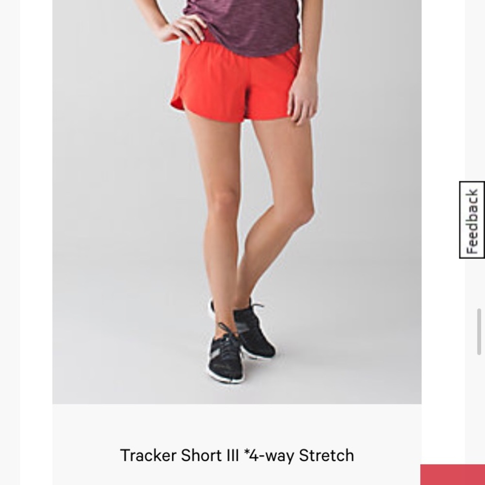 Lululemon tracker short size 6